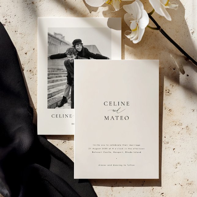 CELINE Minimalist Simple Wedding Invitation (Creator Uploaded)