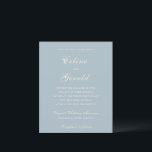 Celine Muted Blue Elegant Wedding Invitation<br><div class="desc">Classic wedding invitations featuring a simple and timeless design with elegant script and traditional serif fonts.</div>
