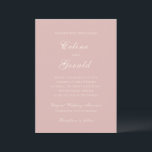Celine Pink Elegant Wedding Invitation<br><div class="desc">Classic wedding invitations featuring a simple and timeless design with elegant script and traditional serif fonts.</div>