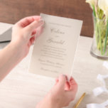 Celine Sandy Neutrals Elegant Wedding Vellum Invitations<br><div class="desc">Classic wedding invitations featuring a simple and timeless design with elegant script and traditional serif fonts.</div>