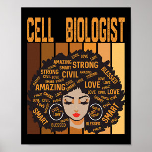 Cell Biologist Powerful Black History Month Black Poster