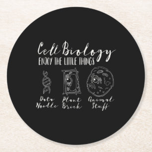 cell biology funny science  - nerdy   geeks round paper coaster
