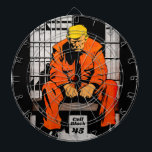 Cell Block 45 - Trump Jail Time Dartboard<br><div class="desc">With the whole world watching as Trump is on trial for fraud and other criminal acts against the US,  people are waiting to see if he will do any jail time.</div>