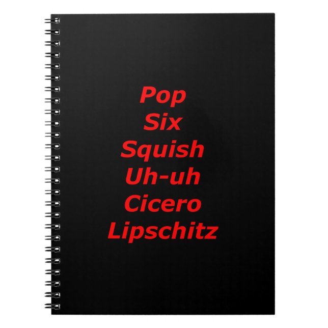 Cell Block Tango Notebook (Front)