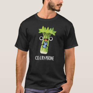Cell-ery Phone Funny Celery Veggie Pun  T-Shirt