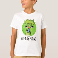 Cell-ery Phone Funny Celery Veggie Pun 