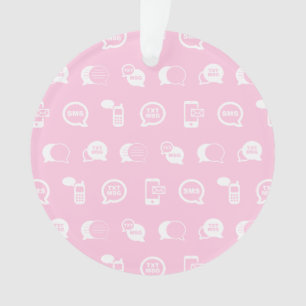 Cell Phone and Text Message Icon Art Print Pattern Ornament