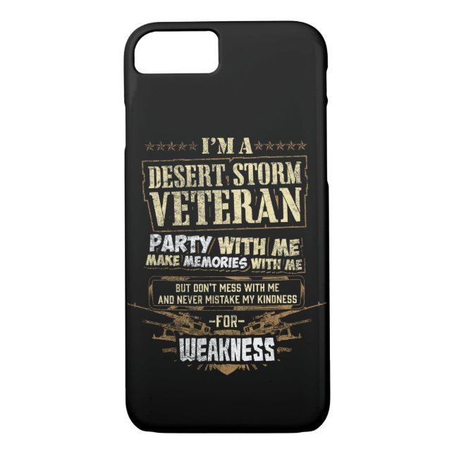 Cell Phone Case I Am A Desert Storm Veteran (Back)