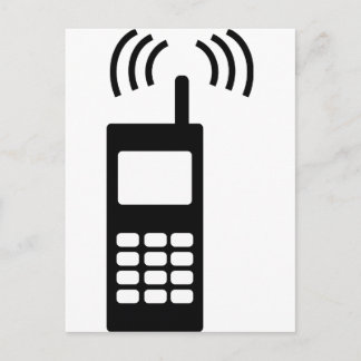 cell phone celly mobil handy postcard