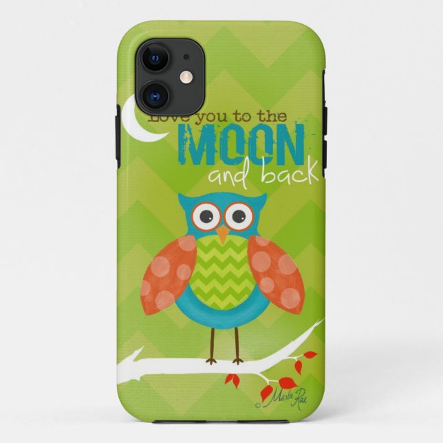 Cell Phone Cover / Love you to the Moon ~ Owl (Back)