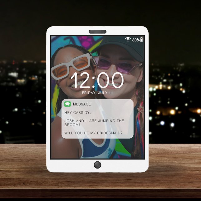 Cell Phone Lock Screen Photo Bridesmaid Proposal (Cell Phone Lock Screen Photo Bridesmaid Proposal
)