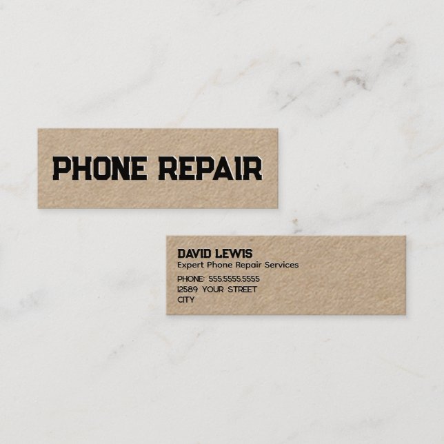 Cell Phone Repair Mini Business Card (Front/Back)