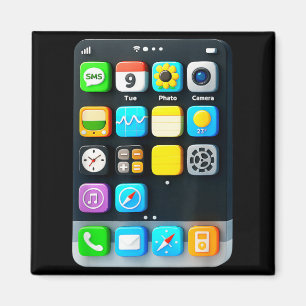 Cell Phone Screen Smartphone Mobile App Halloween Magnet