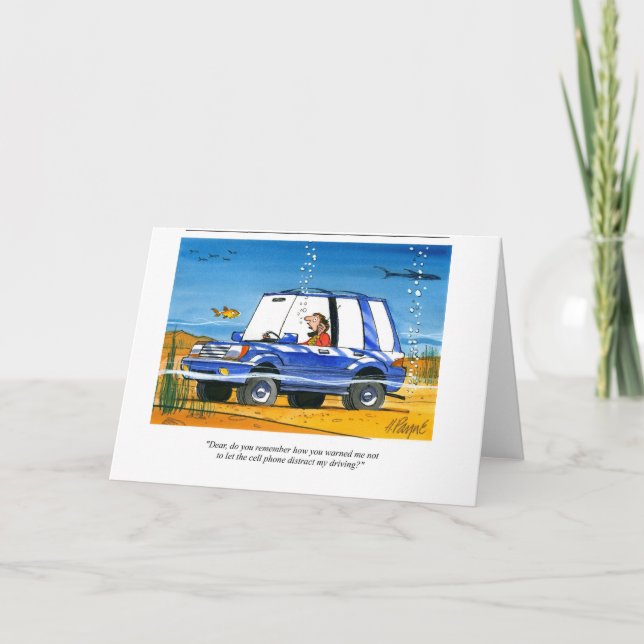 Cell Phone under water Card (Front)