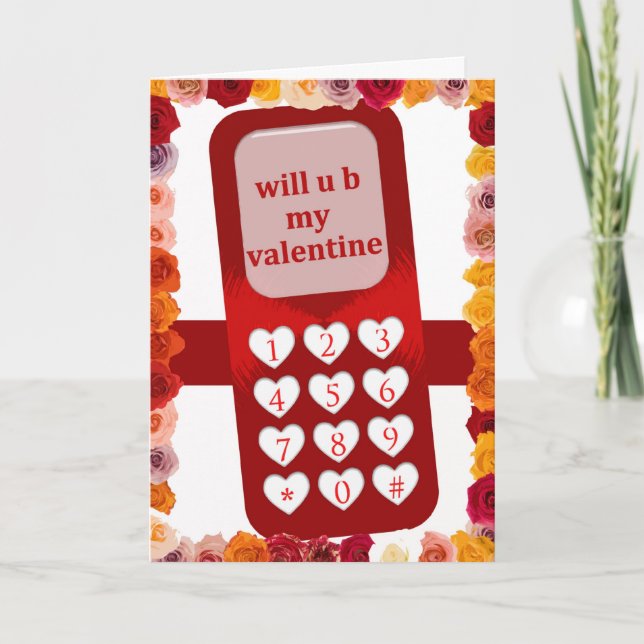 Cell Phone Valentine Card (Front)