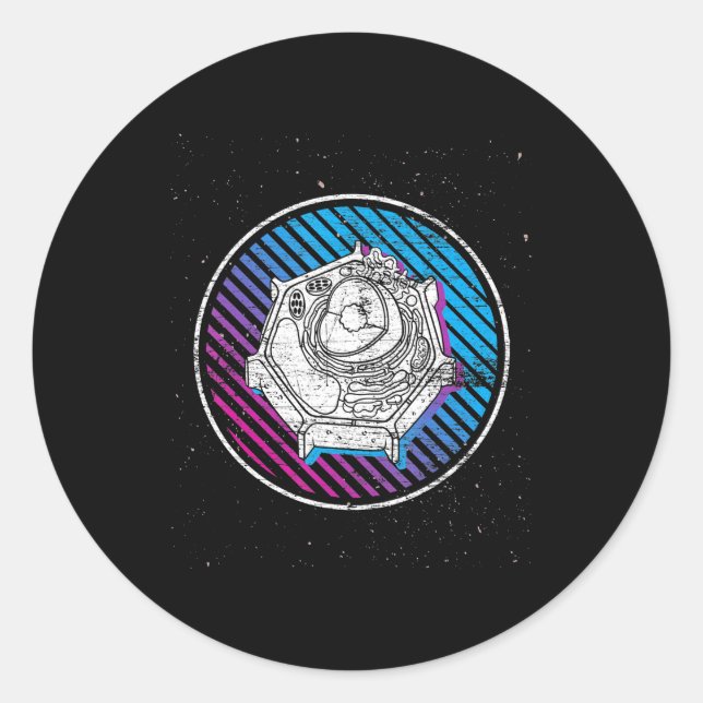 cell science laboratory biology classic round sticker (Front)