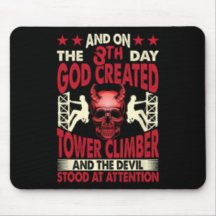 Cell Tower Worker Tower Rigging Cellphone Tower Cl Mouse Pad
