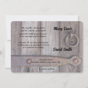 Cellar Door Handle Wedding Invitation