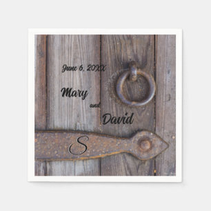 Cellar Door Handle Wedding Paper Napkins