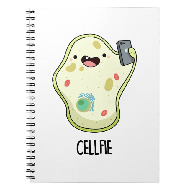 Cellfie Funny Biology Pun Notebook (Front)