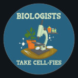 Cellfies Funny I Heart Love Science Biology Classic Round Sticker<br><div class="desc">Cellfies Funny I Heart Love Science Biology Teacher Gifts Gift. Perfect gift for your dad,  mum,  papa,  men,  women,  friend and family members on Thanksgiving Day,  Christmas Day,  Mothers Day,  Fathers Day,  4th of July,  1776 Independent day,  Veterans Day,  Halloween Day,  Patrick's Day</div>