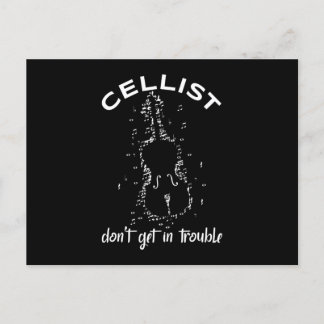 Cellin Cello Cellist Musician String Instrument Postcard