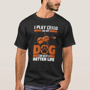 Cellist Dog - Orchestra Violincello Cello Premium T-Shirt