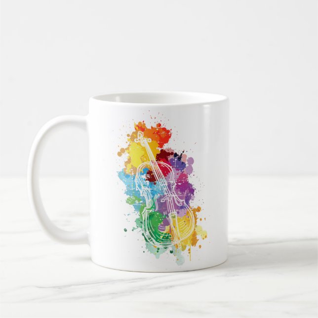 Cellist Musician Orchestra Cello Coffee Mug (Left)
