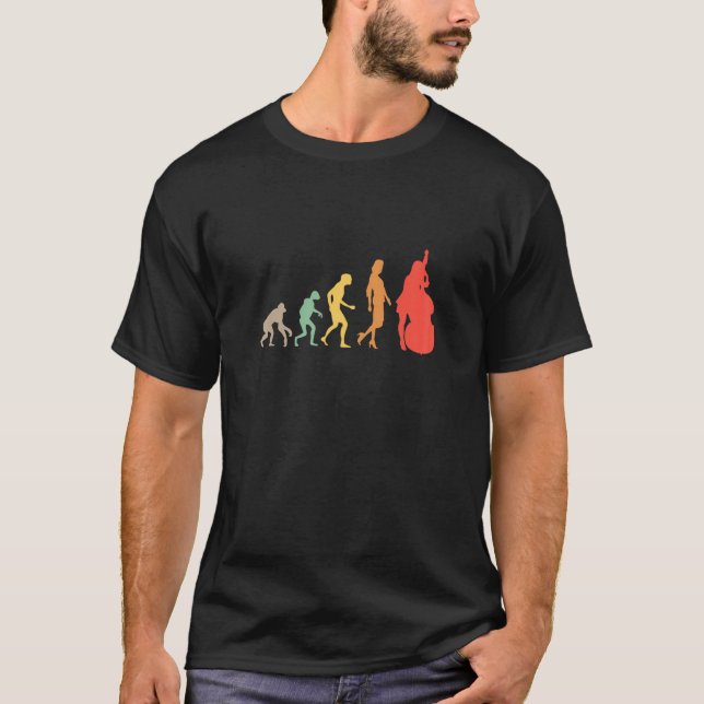 Cellist Retro Evolution Orchestra Musician Cello G T-Shirt (Front)