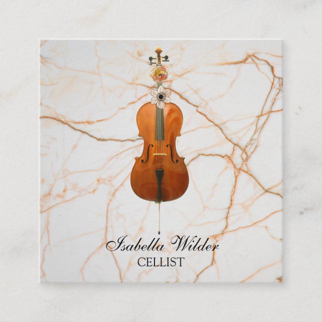 Cellist Square Business Card (Front)