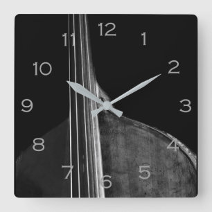 Cello 3 Grey Numbers WC Square Wall Clock