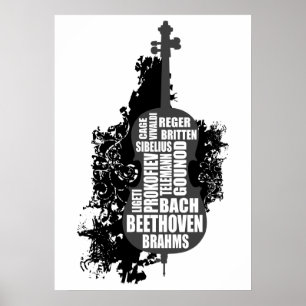 Cello and composers poster