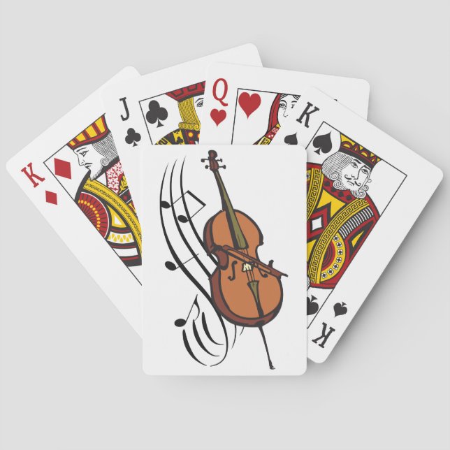 Cello and Music Playing Cards (Back)