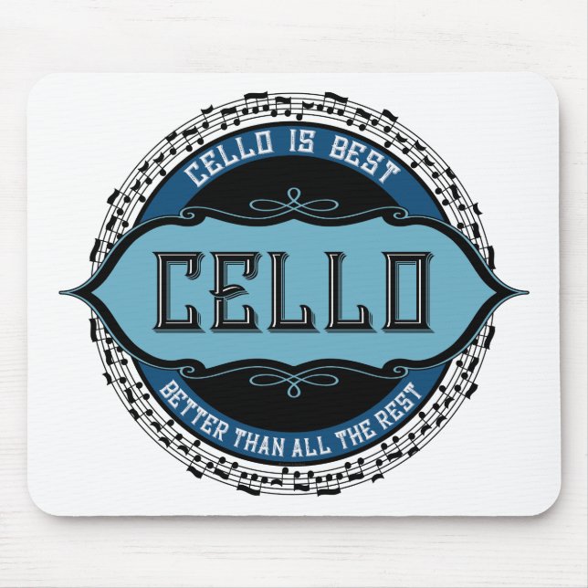 Cello Best Music Note Circle Mouse Pad (Front)