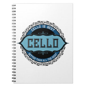 Cello Best Music Note Circle Notebook