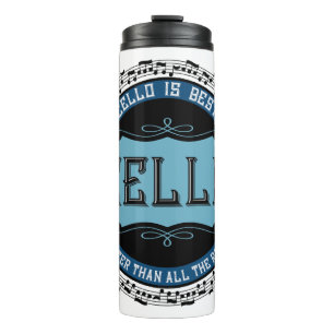 Cello Best Music Note Circle Thermal Tumbler