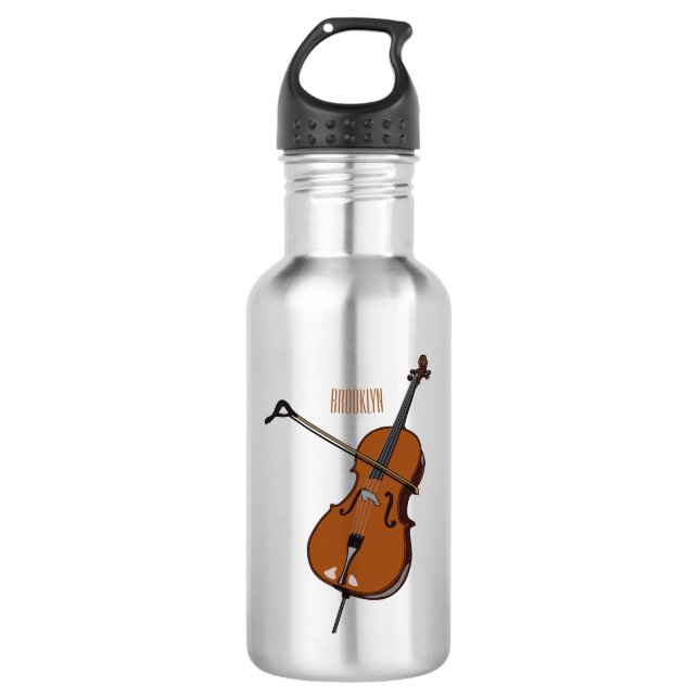 Cello cartoon illustration  532 ml water bottle (Front)