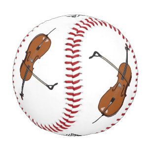 Cello cartoon illustration baseball