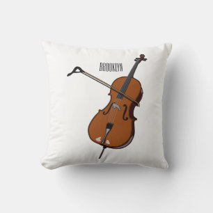 Cello cartoon illustration  cushion