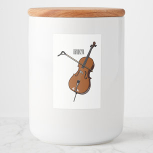 Cello cartoon illustration  food label