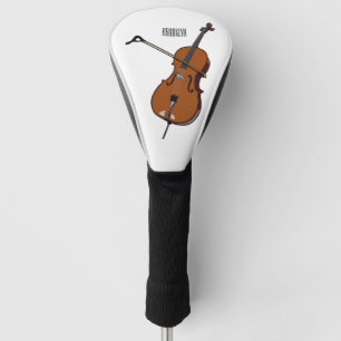 Cello cartoon illustration golf head cover