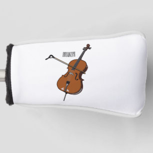 Cello cartoon illustration golf head cover