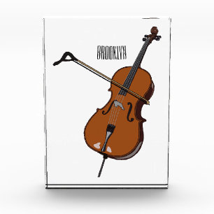 Cello cartoon illustration photo block
