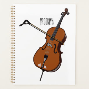 Cello cartoon illustration  planner