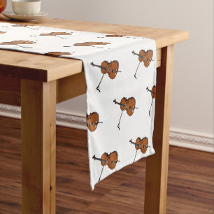 Cello cartoon illustration  short table runner
