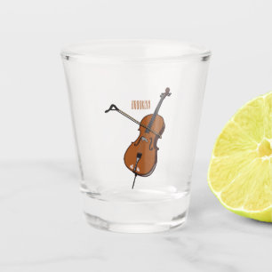 Cello cartoon illustration  shot glass