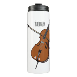 Cello cartoon illustration thermal tumbler