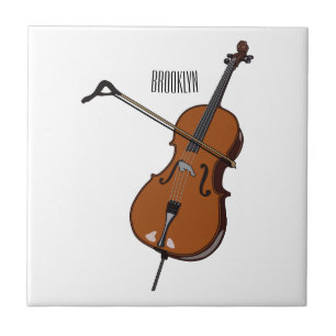 Cello cartoon illustration  tile