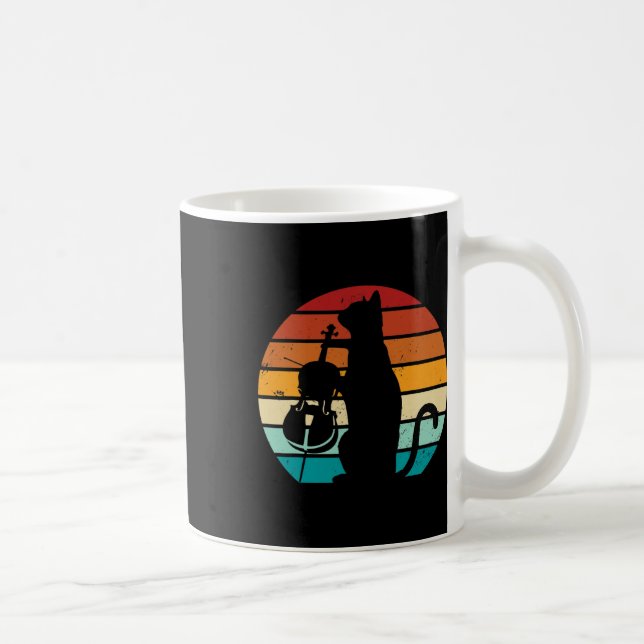 Cello Cat Meme Offensive Memes Funny Cat Love  Coffee Mug (Right)