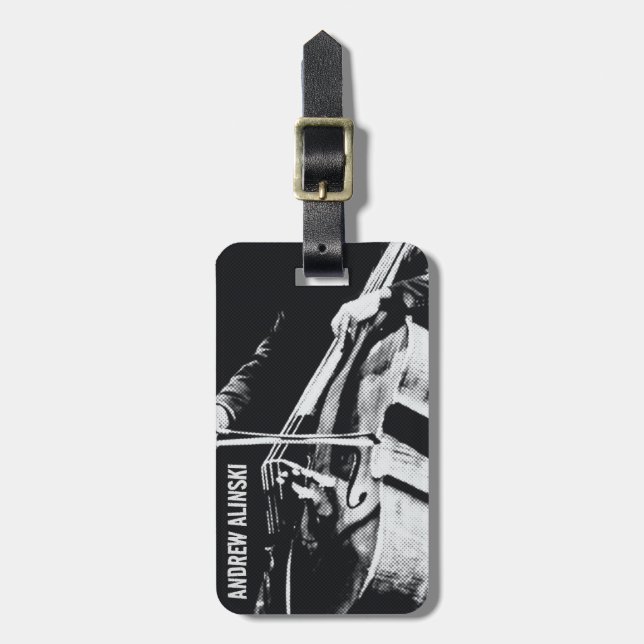 Cello, cellist, double bass Luggage Tag (Front Vertical)